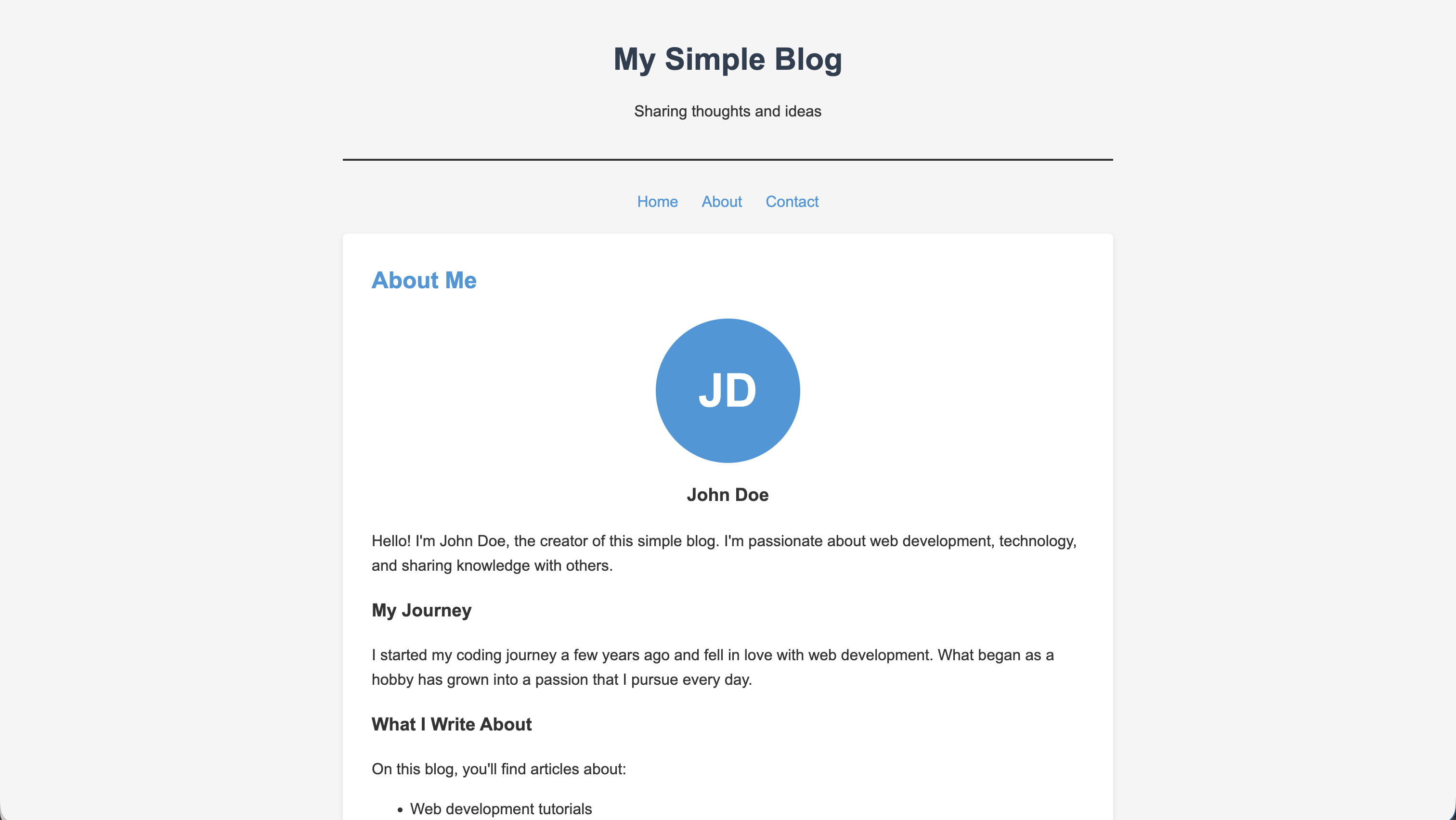 Blog about page, untriggered